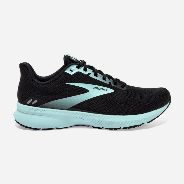 Brooks Launch 8 Israel - Women's Light Cushion Road Running Shoes - Black/Ebony/grey Charcoal/Blue (